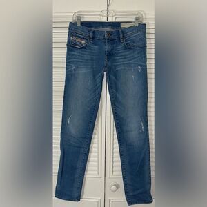 Diesel Getlegg Slim Skinny Low Waist Distressed‎ Jean Size 28